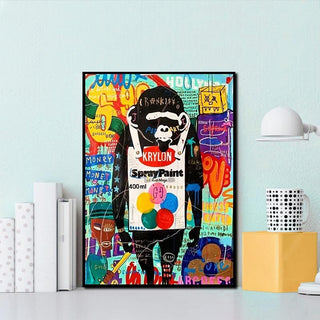 Monkey Men Canvas Wall Art-GraffitiWallArt