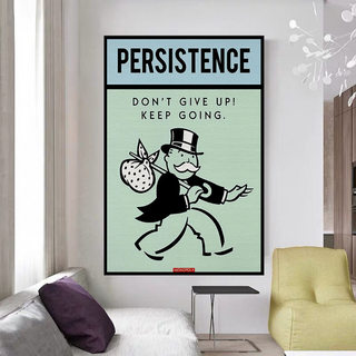 Monopoly Canvas Wall Art - Don't Give Up-GraffitiWallArt