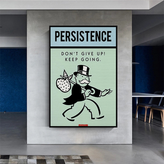 Monopoly Canvas Wall Art - Don't Give Up-GraffitiWallArt