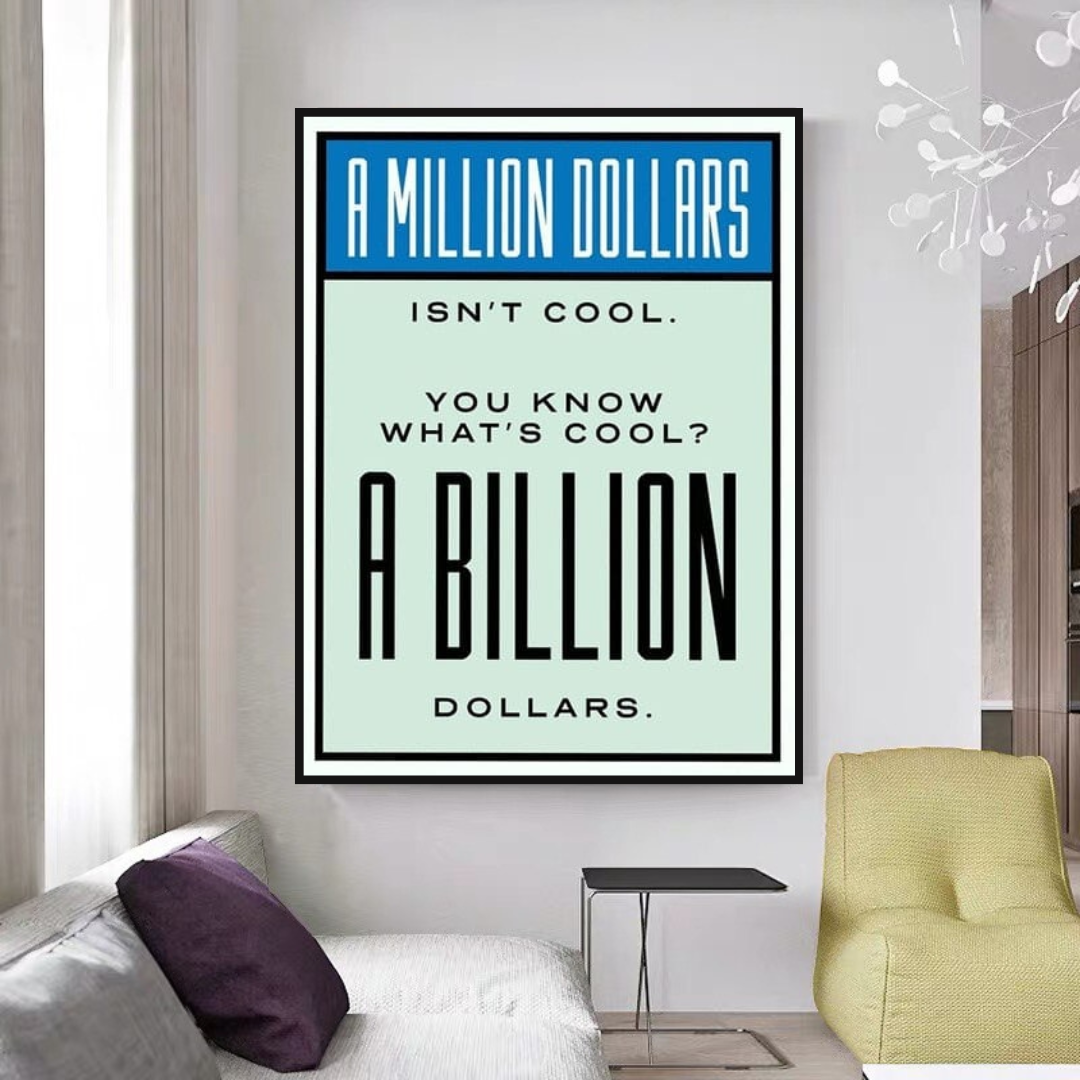 Monopoly Canvas Wall Art: Exclusive Billion Dollars-GraffitiWallArt