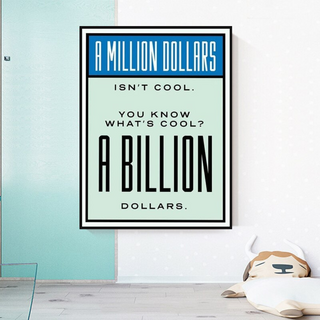 Monopoly Canvas Wall Art: Exclusive Billion Dollars-GraffitiWallArt