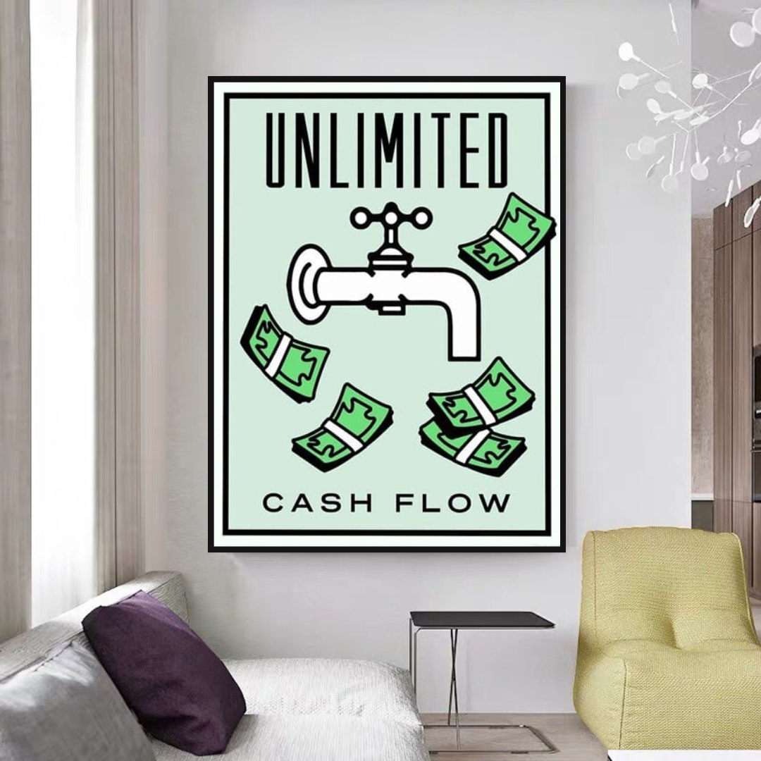 Monopoly Canvas Wall Art for Enhancing Cash Flow-GraffitiWallArt