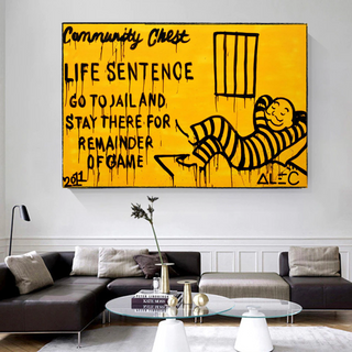 Monopoly Canvas Wall Art: Go To Jail Game-inspired Art-GraffitiWallArt