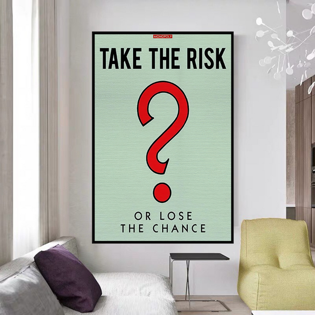 Monopoly Canvas Wall Art: Take the Risk Design