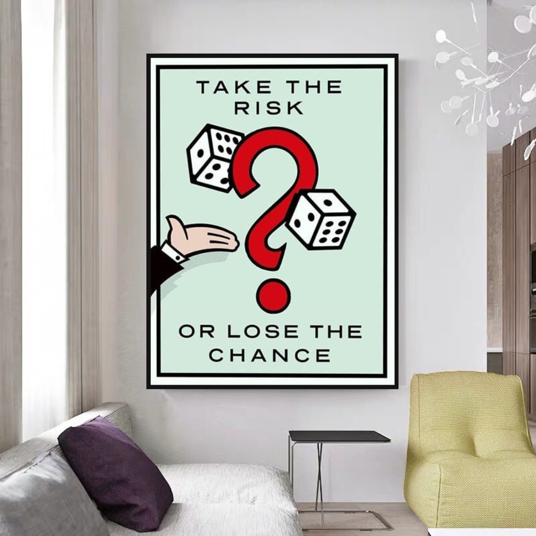 Monopoly Canvas Wall Art: Take the Risk Game Enthusiasts-GraffitiWallArt