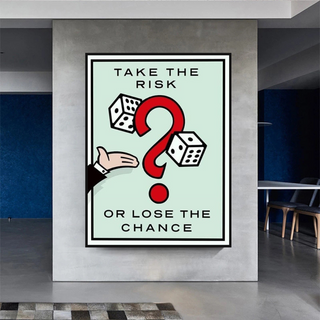 Monopoly Canvas Wall Art: Take the Risk Game Enthusiasts-GraffitiWallArt