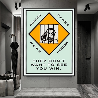 Monopoly They dont want to let you win Card Canvas Wall Art-GraffitiWallArt