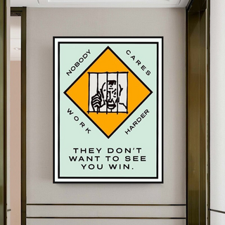 Monopoly They dont want to let you win Card Canvas Wall Art-GraffitiWallArt