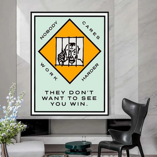 Monopoly They dont want to let you win Card Canvas Wall Art-GraffitiWallArt