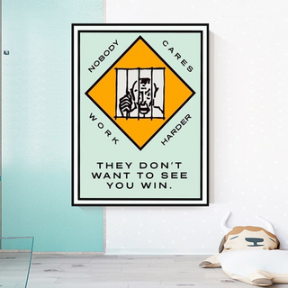 Monopoly They dont want to let you win Card Canvas Wall Art-GraffitiWallArt