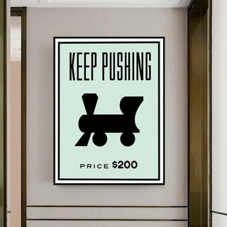 Monopoly Wall Art: Experience the Keep Pushing Classic Game-GraffitiWallArt