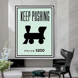 Monopoly Wall Art: Experience the Keep Pushing Classic Game-GraffitiWallArt