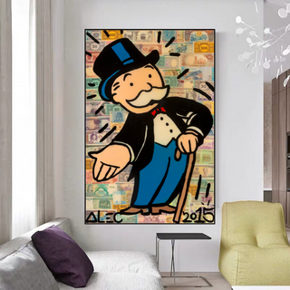 Mr Monopoly Canvas Wall Art: Elevate Your Magician Décor-GraffitiWallArt