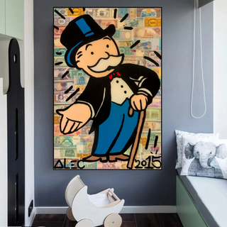 Mr Monopoly Canvas Wall Art: Elevate Your Magician Décor-GraffitiWallArt