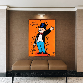 Mr Monopoly Canvas Wall Art Hermes – Luxury Home Decor-GraffitiWallArt