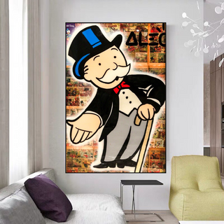 Mr Monopoly Canvas Wall Art: Money Magician Exclusive-GraffitiWallArt