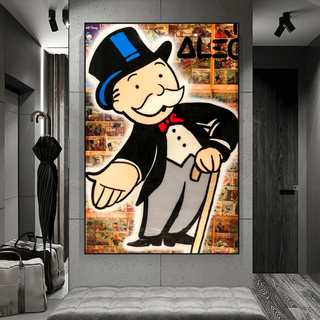 Mr Monopoly Canvas Wall Art: Money Magician Exclusive-GraffitiWallArt