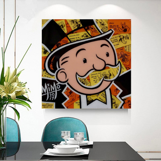 Mr Monopoly Canvas Wall Art – Premium and Eye-catching Décor-GraffitiWallArt