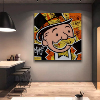 Mr Monopoly Canvas Wall Art – Premium and Eye-catching Décor-GraffitiWallArt