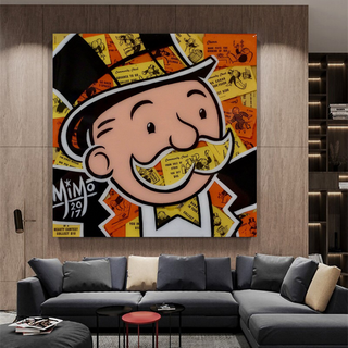 Mr Monopoly Canvas Wall Art – Premium and Eye-catching Décor-GraffitiWallArt