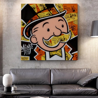 Mr Monopoly Canvas Wall Art – Premium and Eye-catching Décor-GraffitiWallArt