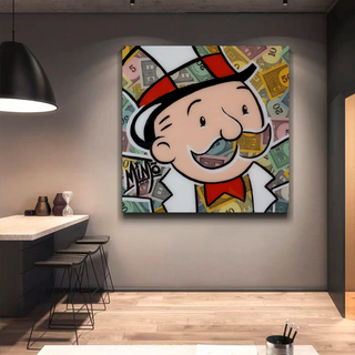 Mr Monopoly Canvas Wall Art - Premium Home Decor-GraffitiWallArt