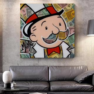 Mr Monopoly Canvas Wall Art - Premium Home Decor-GraffitiWallArt