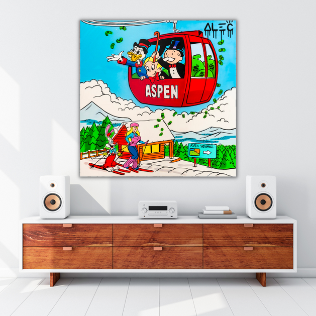Mr Monopoly Canvas Wall Art: Showcase the Iconic Swiss Alps