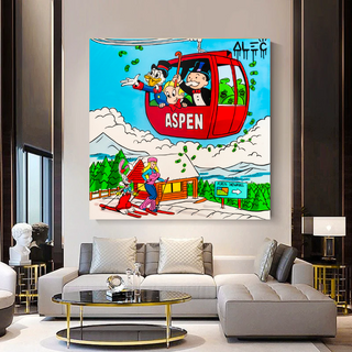 Mr Monopoly Canvas Wall Art: Showcase the Iconic Swiss Alps-GraffitiWallArt