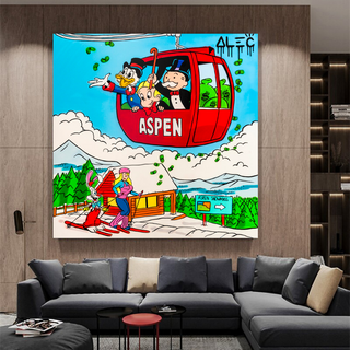 Mr Monopoly Canvas Wall Art: Showcase the Iconic Swiss Alps-GraffitiWallArt