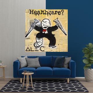 Mr Monopoly Canvas Wall Art: Transformative Healthcare-GraffitiWallArt