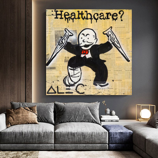 Mr Monopoly Canvas Wall Art: Transformative Healthcare-GraffitiWallArt