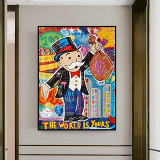 Mr Monopoly World is Yours Wall Art-GraffitiWallArt