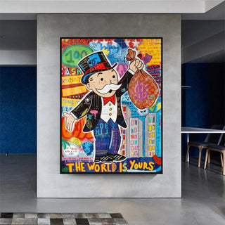 Mr Monopoly World is Yours Wall Art-GraffitiWallArt