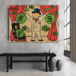 Mr White Money Bags - Alec Monopoly Wall Art-GraffitiWallArt