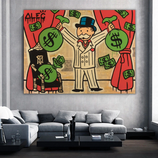 Mr White Money Bags - Alec Monopoly Wall Art-GraffitiWallArt