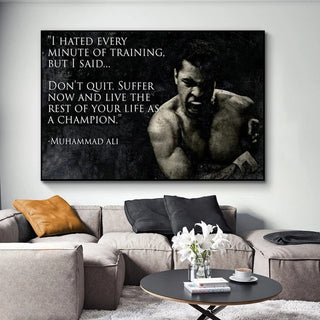 Muhammad Ali Canvas Inspirational Wall Art for Living Room Decor-GraffitiWallArt