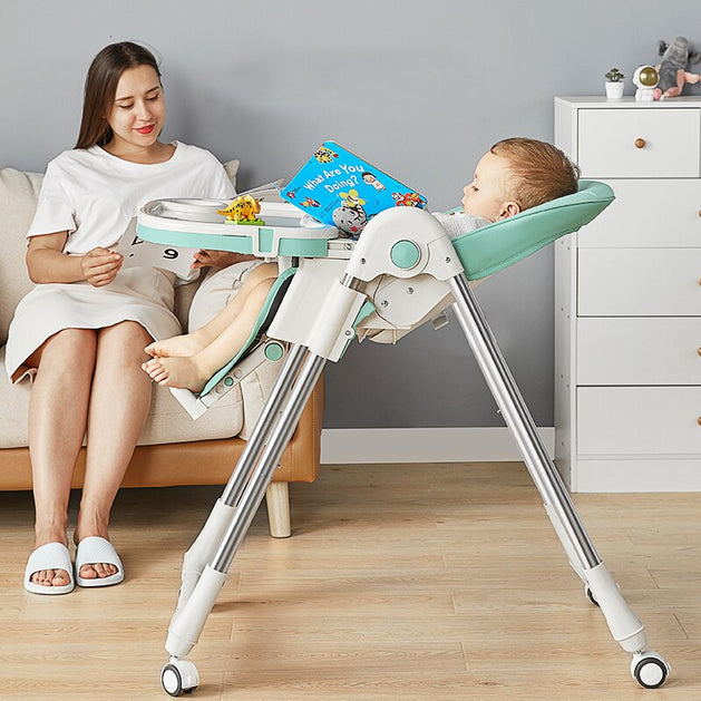 Multi-Function Reclining Baby High-foot Feeding Chair-GraffitiWallArt