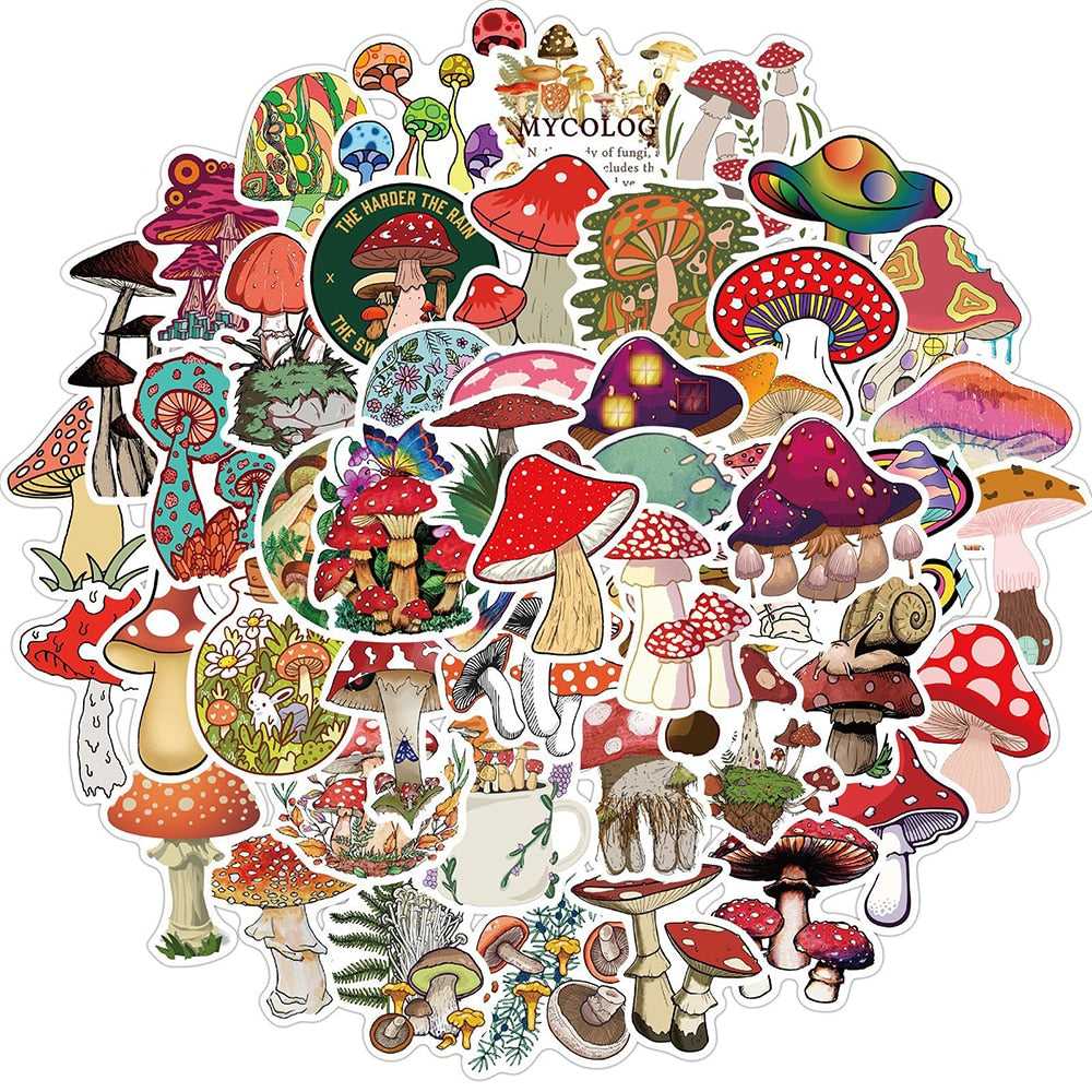 Mushroom Plant Waterproof Sticker Pack - Famous Bundle-GraffitiWallArt