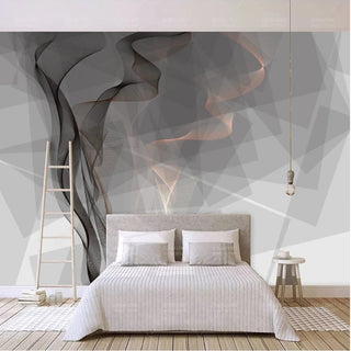 Mystic Aura: Smoke Line Wallpaper-GraffitiWallArt