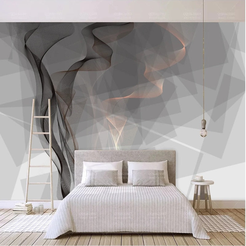 Mystic Aura: Smoke Line Wallpaper-GraffitiWallArt