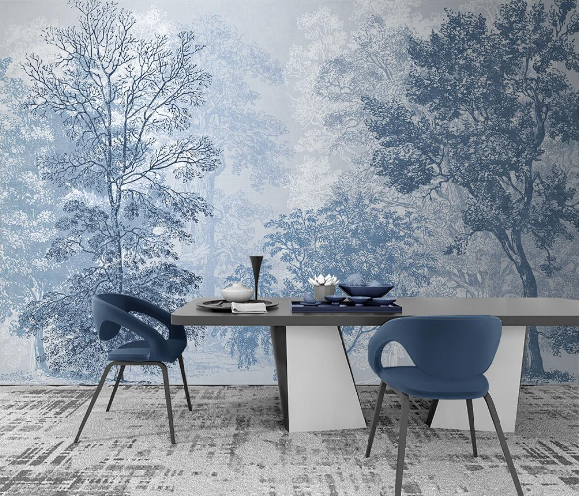 Mystic Moonlight Meadow Wallpaper - Transform Your Space-GraffitiWallArt