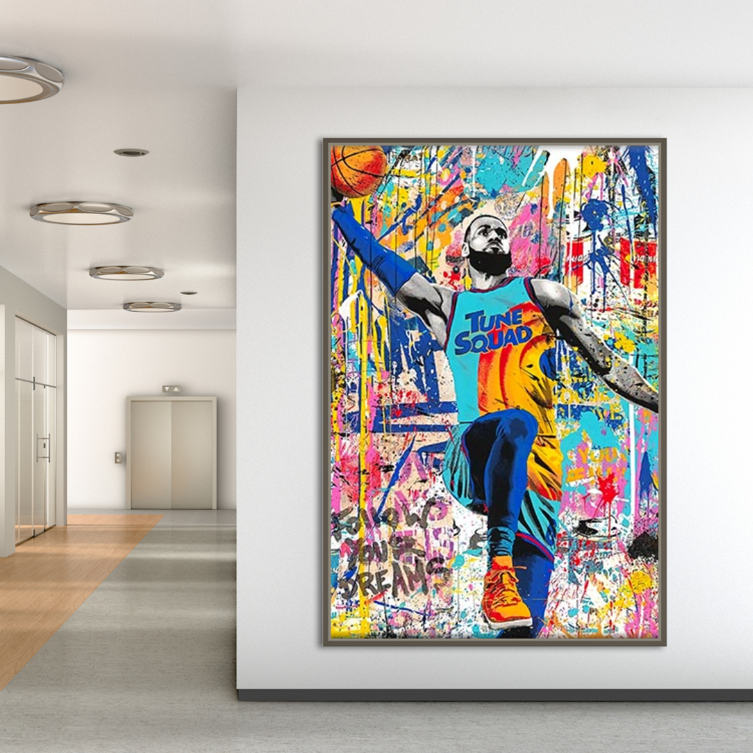 NBA All Star Jordan Canvas Wall Art-GraffitiWallArt