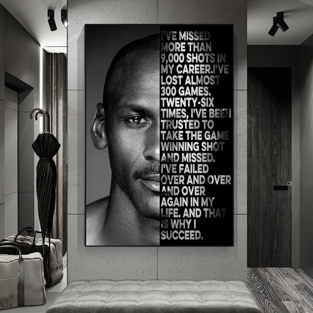 NBA All Star Jordan Canvas Wall Art-GraffitiWallArt