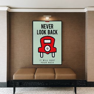 Never Look Back: Monopoly Canvas Wall Art-GraffitiWallArt