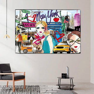 New York Love Canvas Wall Art-GraffitiWallArt