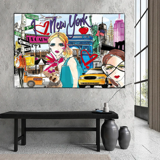 New York Love Canvas Wall Art-GraffitiWallArt