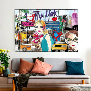 New York Love Canvas Wall Art-GraffitiWallArt