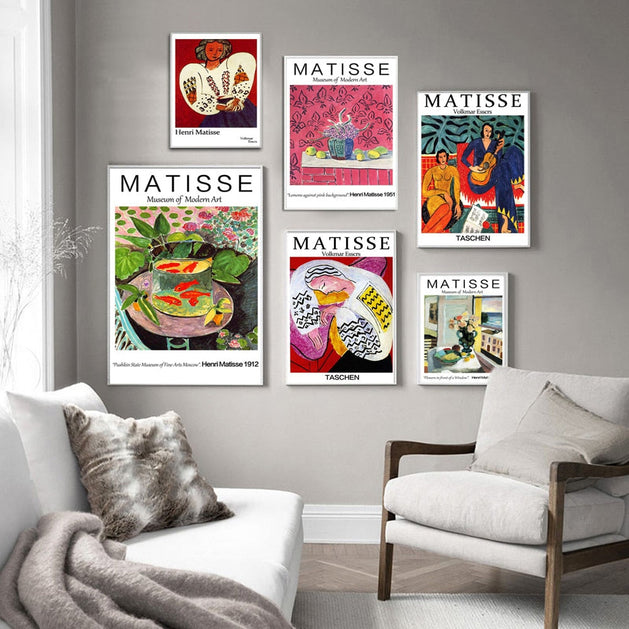 Nordic Abstract Art Canvas Matisse Poster Canvas Wall Art-GraffitiWallArt
