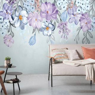 Nordic Flower Wallpaper for Home Wall Decor-GraffitiWallArt